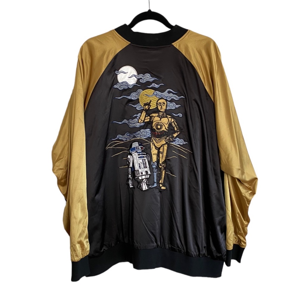 Torrid Her Universe Star Wars C-3PO R2-D2 Embroidered Satin Jacket Plus Size 5x - Picture 4 of 12